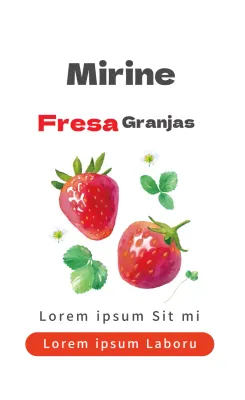 Etiqueta de granja ilustrada en acuarela blanca