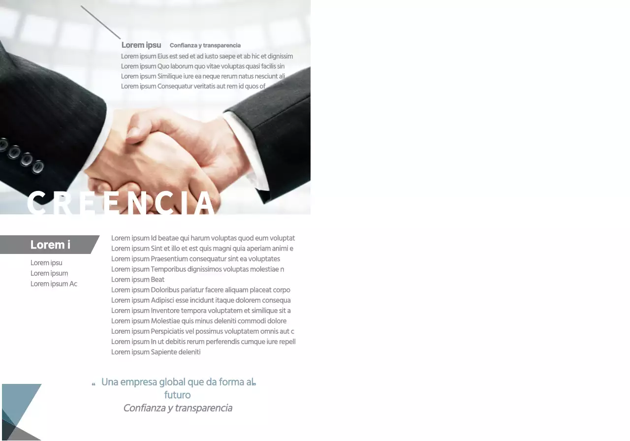 Concepto corporativo global en azul