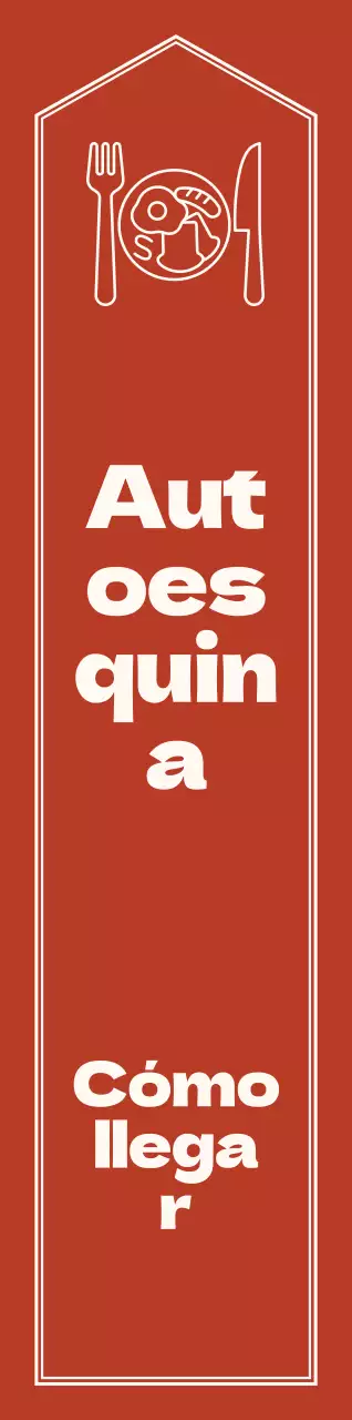 Estilo de flecha sencillo y emocional en rojo y amarillo pálido con indicaciones para la autoesquina