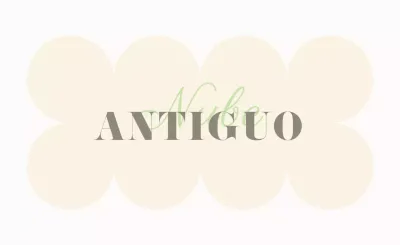 Promocione un centro comercial vintage con textos cálidos y multicolores y formas circulares