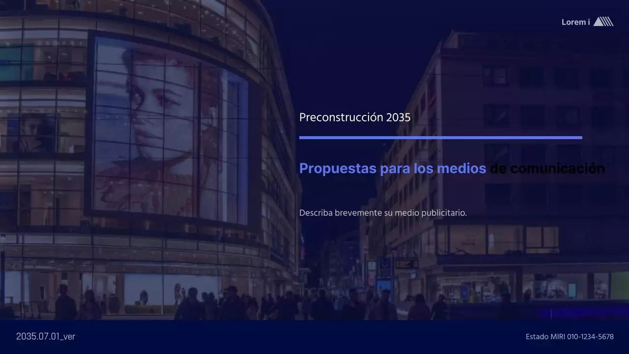 Una propuesta publicitaria limpia y azul