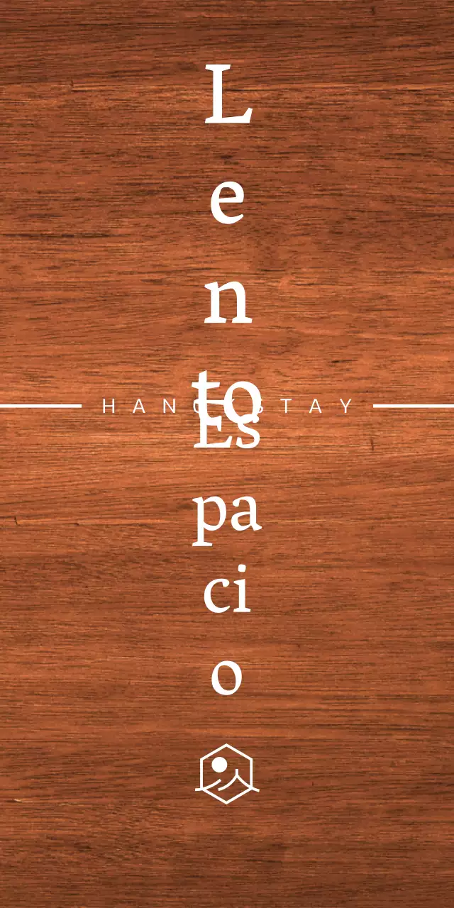 Diseño de estancia Hanok con aleros blancos y un logotipo de paisaje simplificado