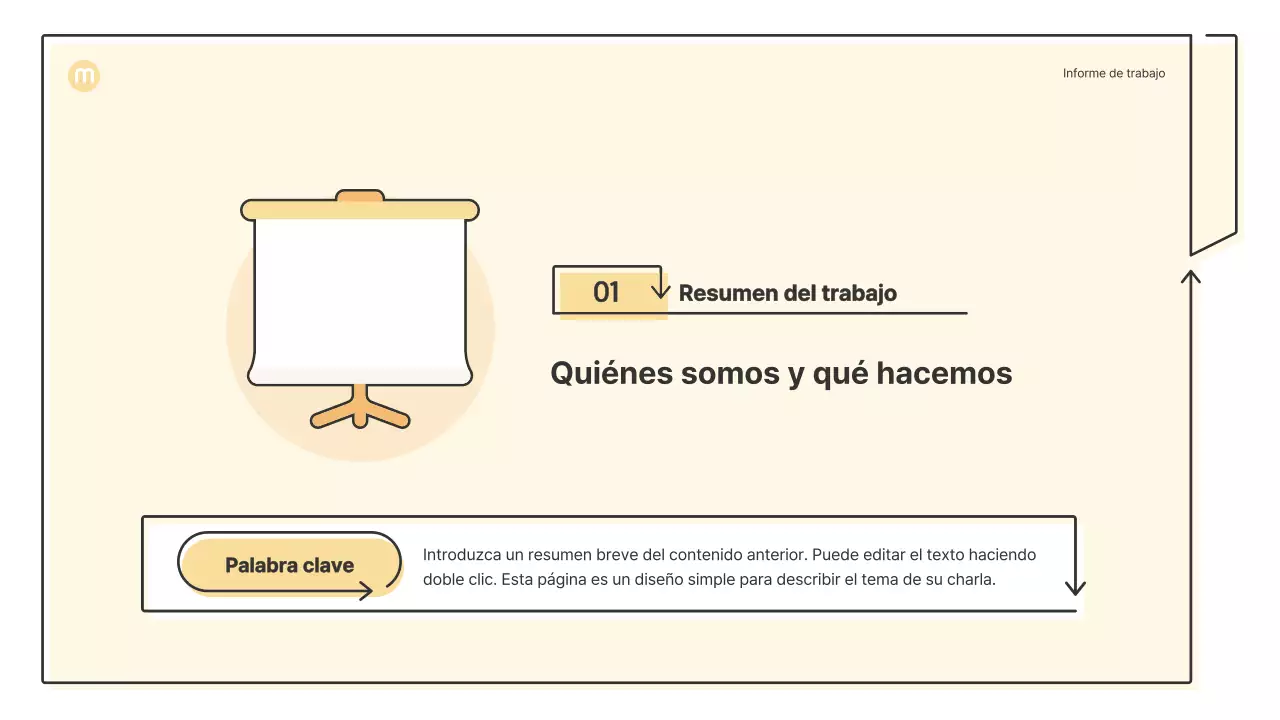 Formas puntiagudas con flechas en amarillo claro Kit de presentación empresarial