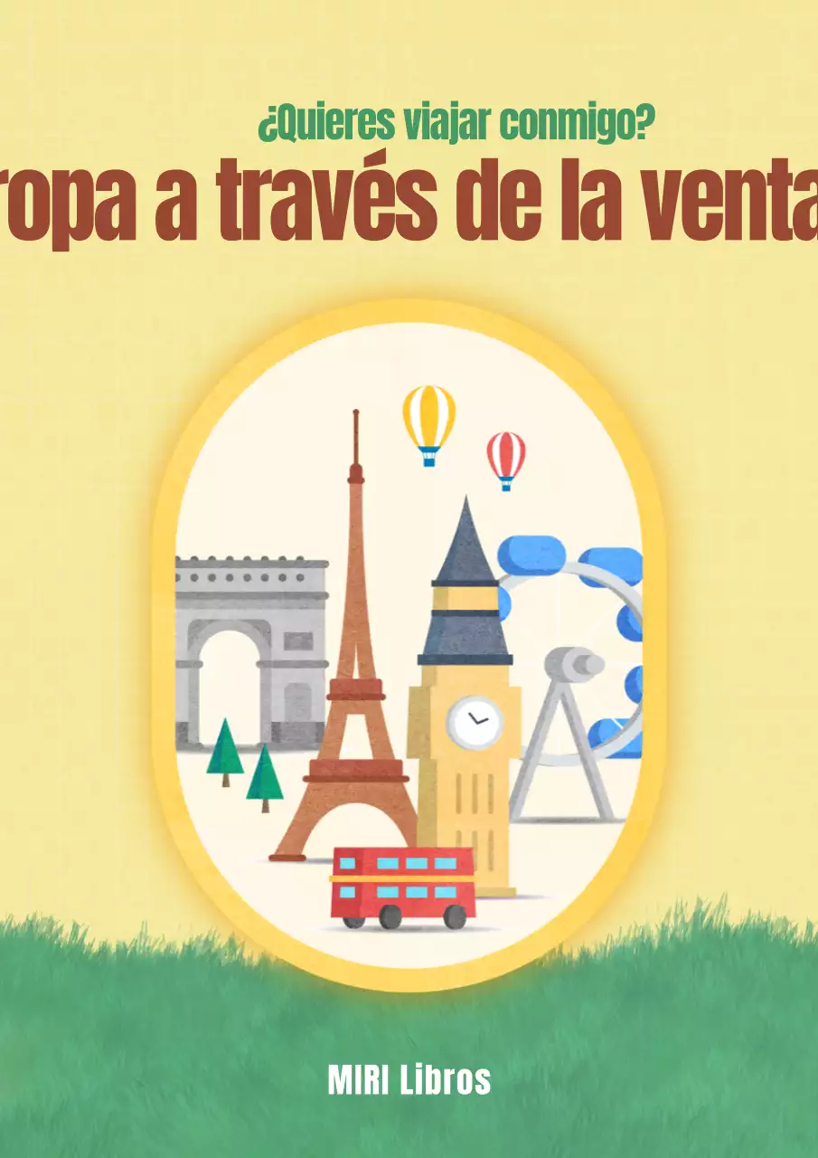 Portada minimalista de guía de viajes europea en amarillo y verde
