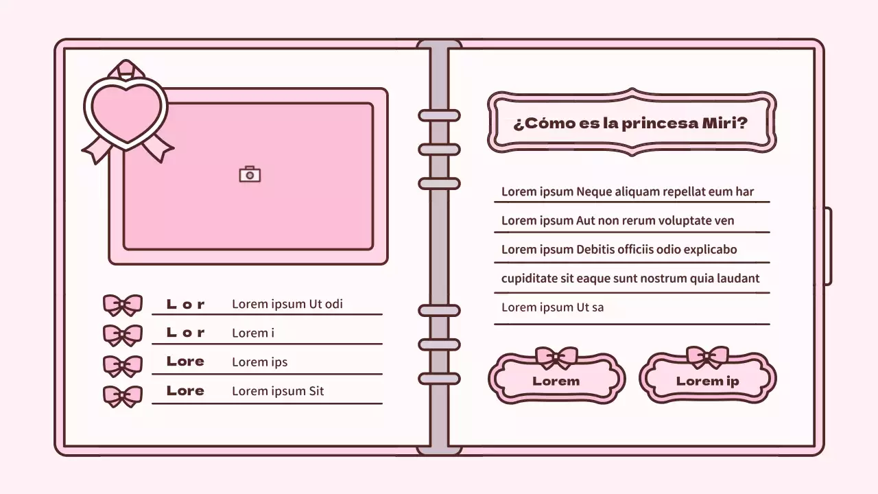 Bonito kit de presentación del concepto de agenda en rosa