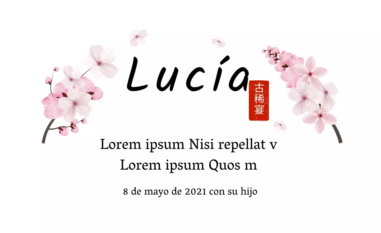 Letra blanca ilustrada resaltada Etiqueta tradicional de agradecimiento sencillo