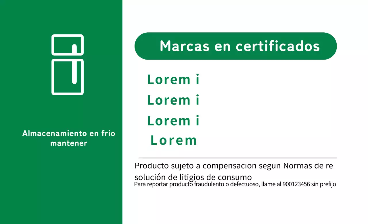 Pantalla de información alimentaria refrigerada White Green Clean