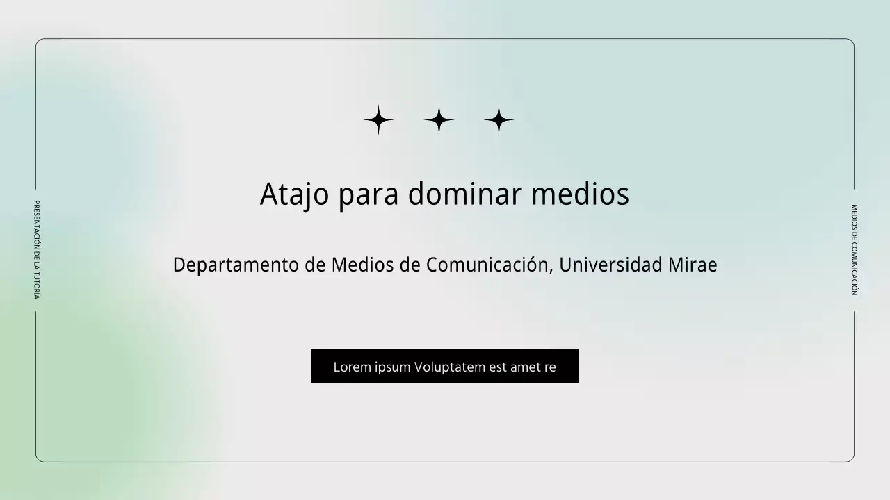 Departamento de prensa y relaciones públicas PPT con fondo degradado