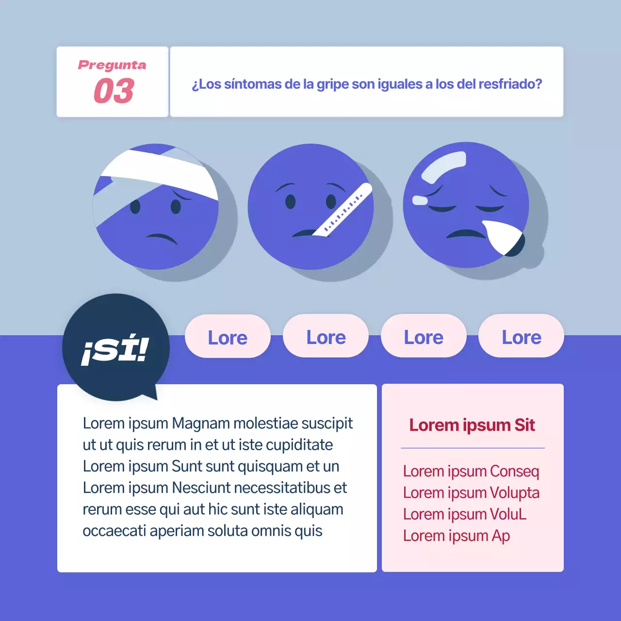 Campaña azul, amable y limpia para prevenir la gripe (CardNews)