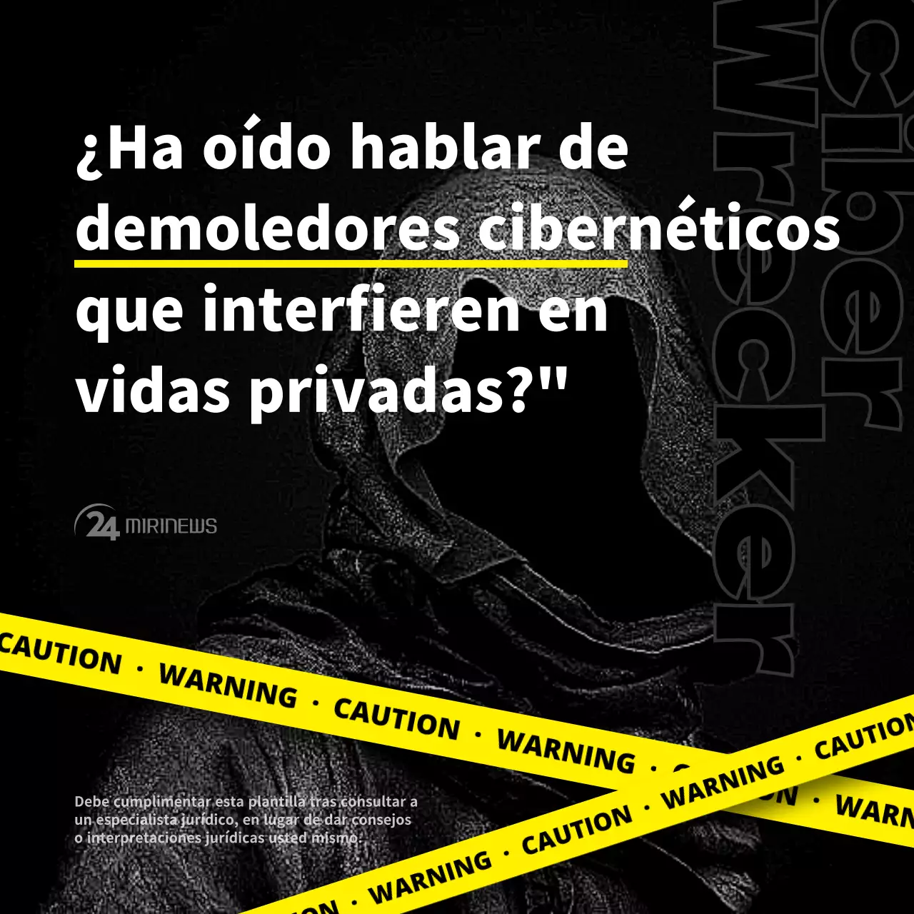 Cyberwrecker con líneas de advertencia negras y amarillas