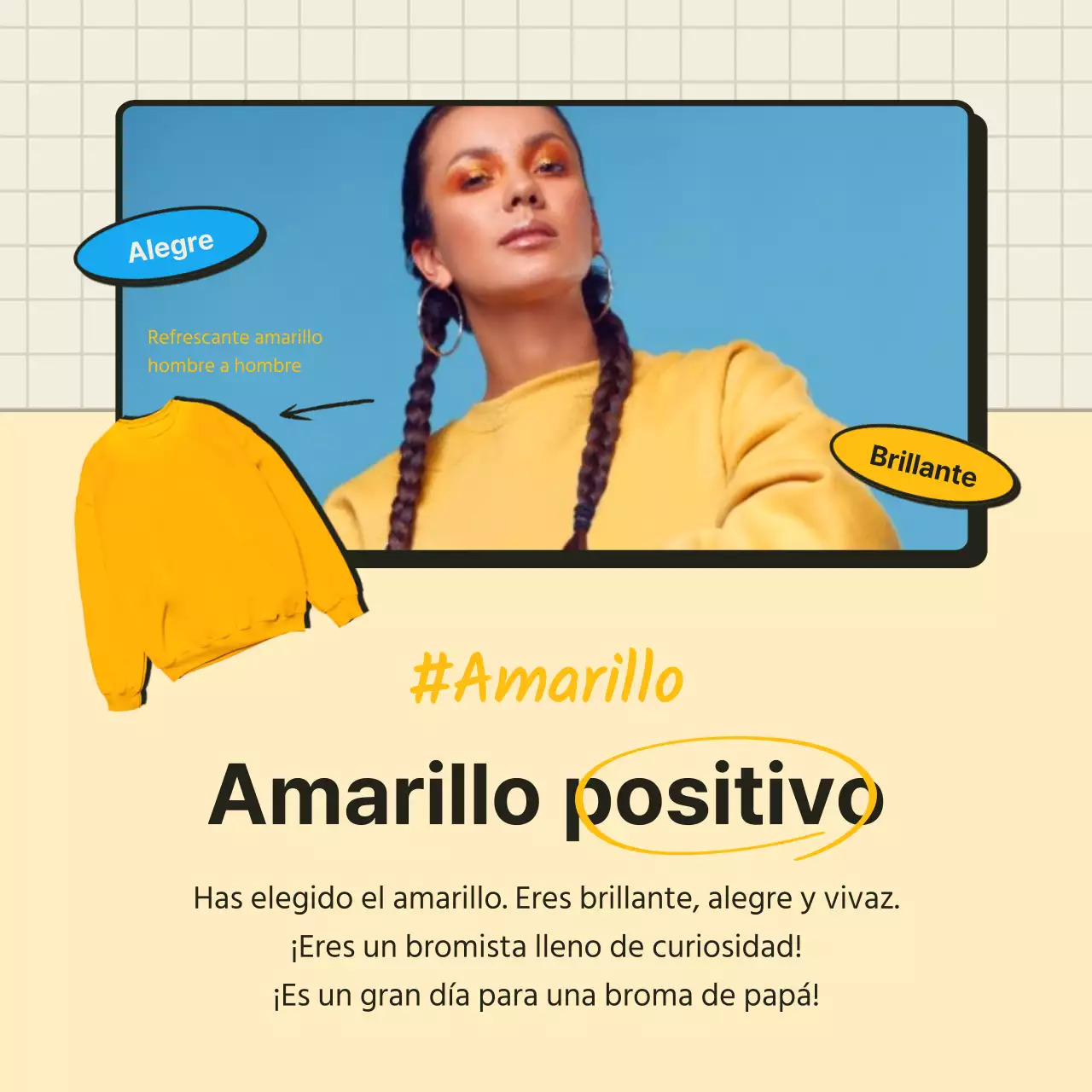 La prueba psicológica de los colores naranja y beige de las camisetas