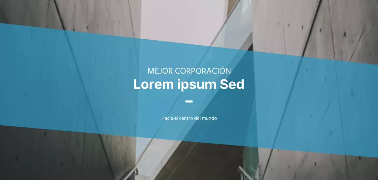Información empresarial en azul