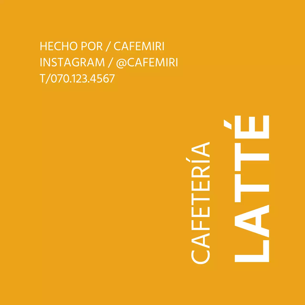 Café Amarillo Texto Sencillo
