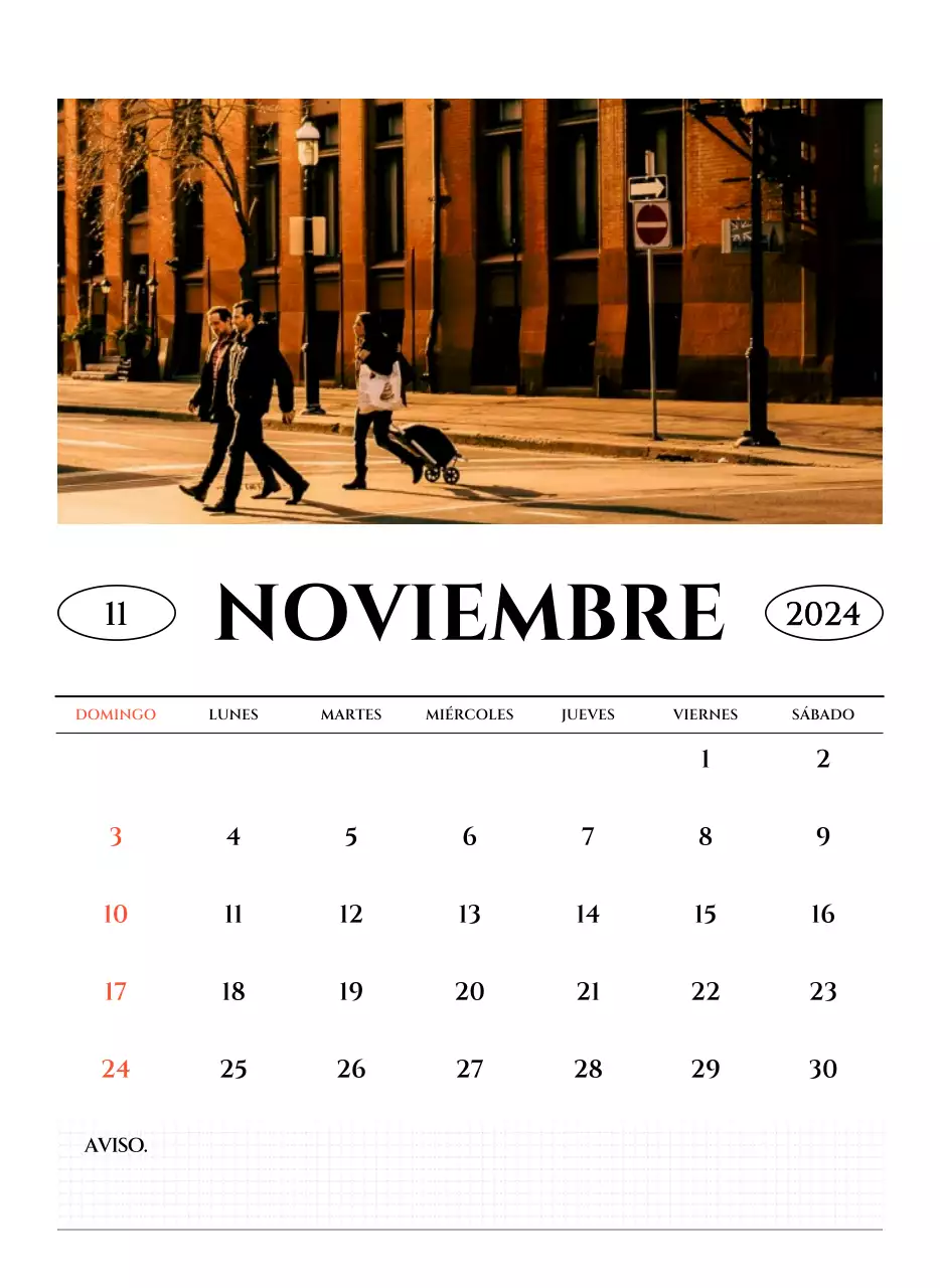 Calendario de pared de estilo sencillo con concepto de fotografía de viajes emocional en blanco y negro