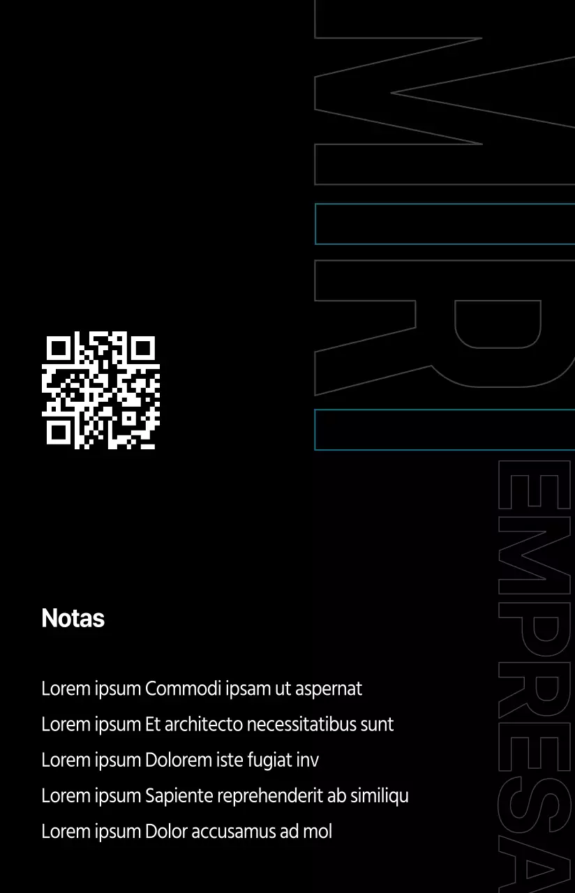 Empresa sencilla con detalles gráficos monocromos en azul