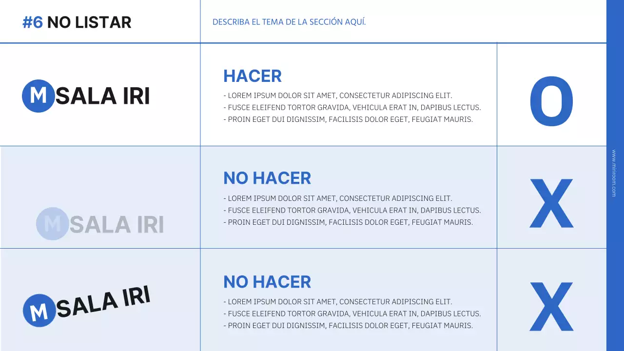 Presentación sencilla de la marca en azul y negro