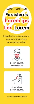 Icono amarillo Restricciones de acceso al campus