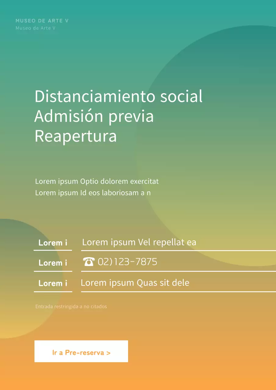 Reserva previa y promoción de un sencillo encuentro de fundadores en degradado verde y marrón