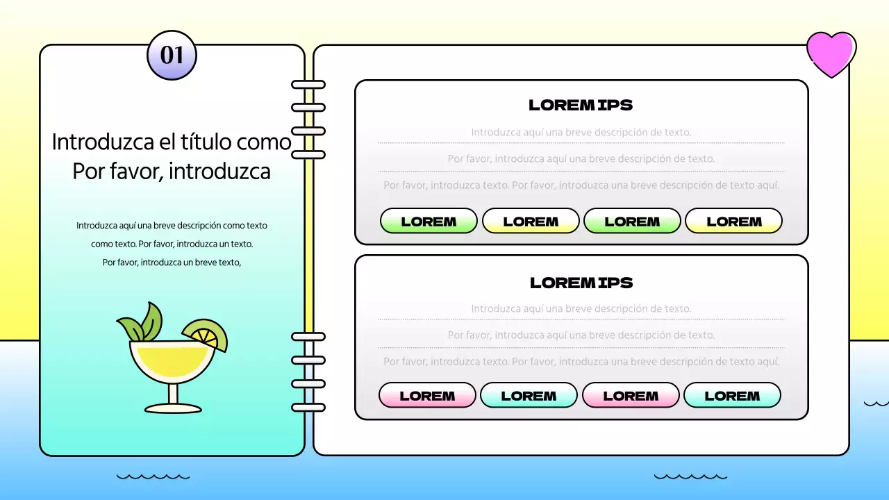 Informe de estrategia kitsch con un concepto de diario de vacaciones