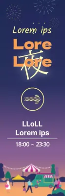 Mercado nocturno de camiones de comida