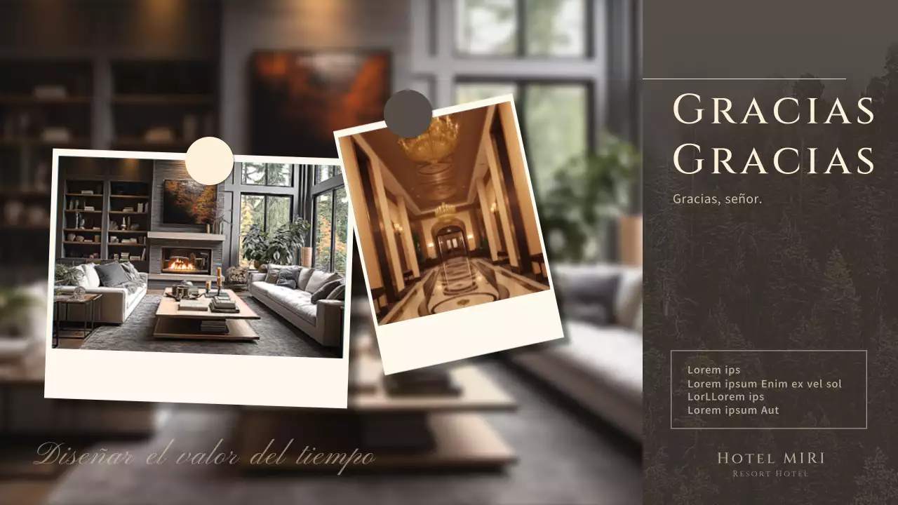 Un moderno y lujoso paquete hotelero en marrones y beiges Resumen del producto