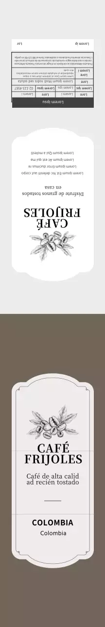 Envasado de café en grano Vincci Cafe ilustrado en marrón