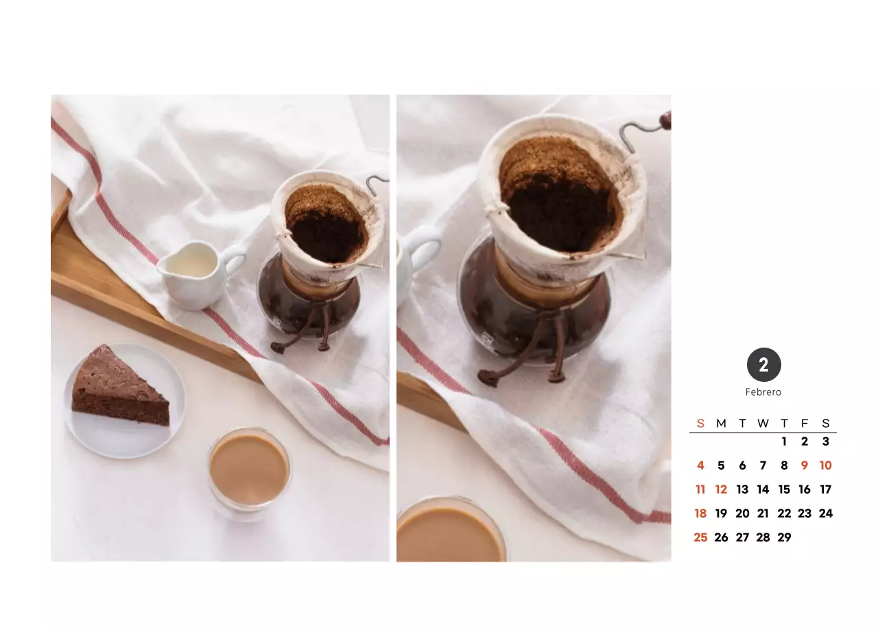 Un café sentimental blanco y marrón