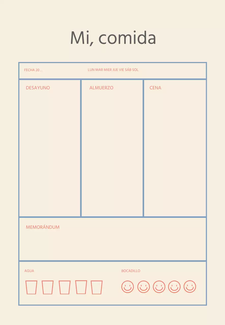 Rastreador simple de líneas azules beige