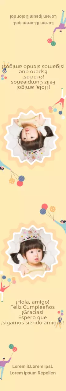 Fiesta de Cumpleaños con Foto Amarilla