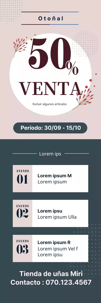 Las ilustraciones de Beige Caqui promocionan las rebajas de otoño