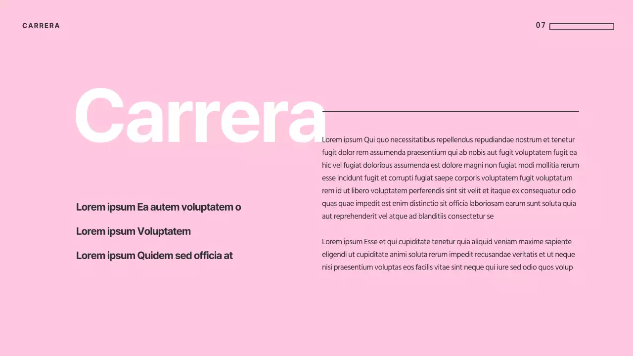 Presentaciones únicas