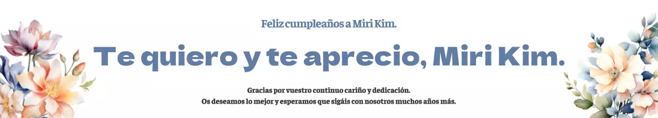 Promoción de feliz cumpleaños con flores multicolores sobre fondo blanco