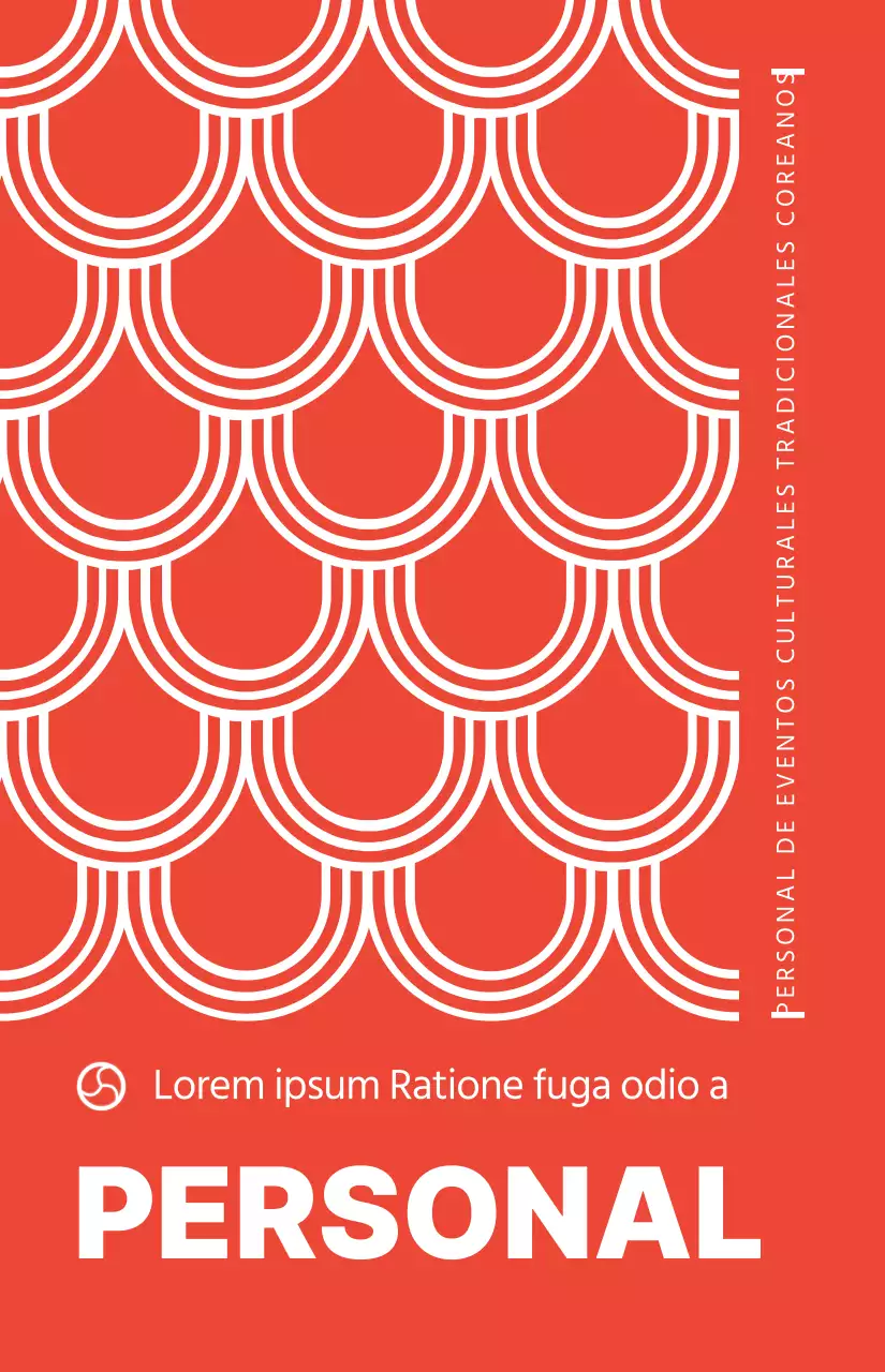 Estilo sencillo con motivos tradicionales coreanos en rojo y blanco Personal en un acto cultural tradicional