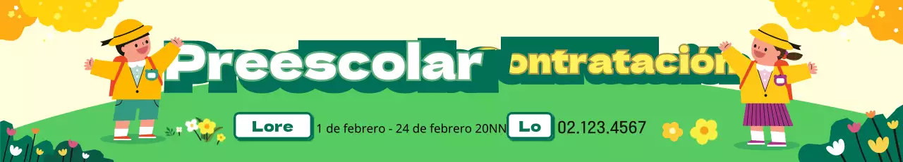 Ilustración de primavera diseño de contratación preescolar