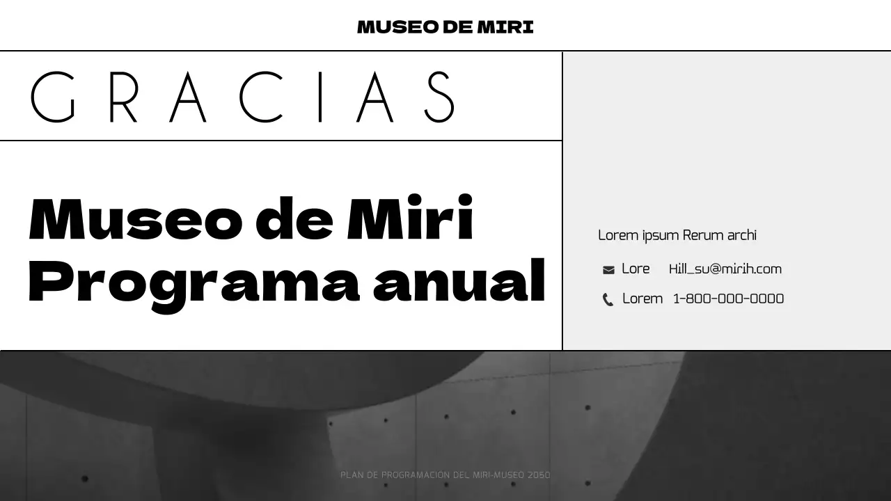 Planificación de un programa museístico moderno en negro y morado