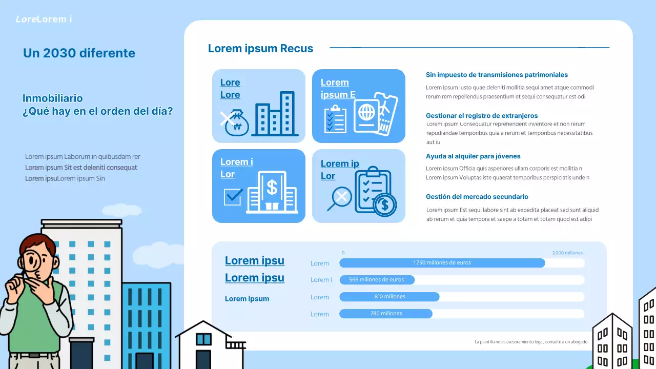 Infografía de la Agenda Inmobiliaria Sky Blue