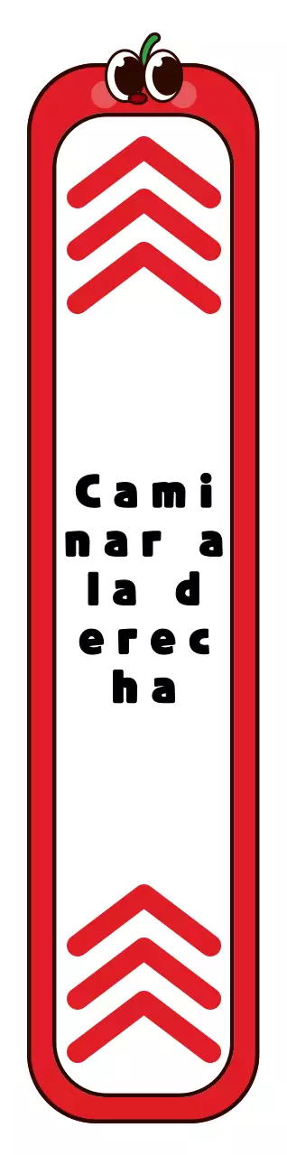 Lindo rojo y negro manzana carácter marco estilo derecho de paso instrucciones