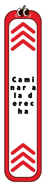 Lindo rojo y negro manzana carácter marco estilo derecho de paso instrucciones