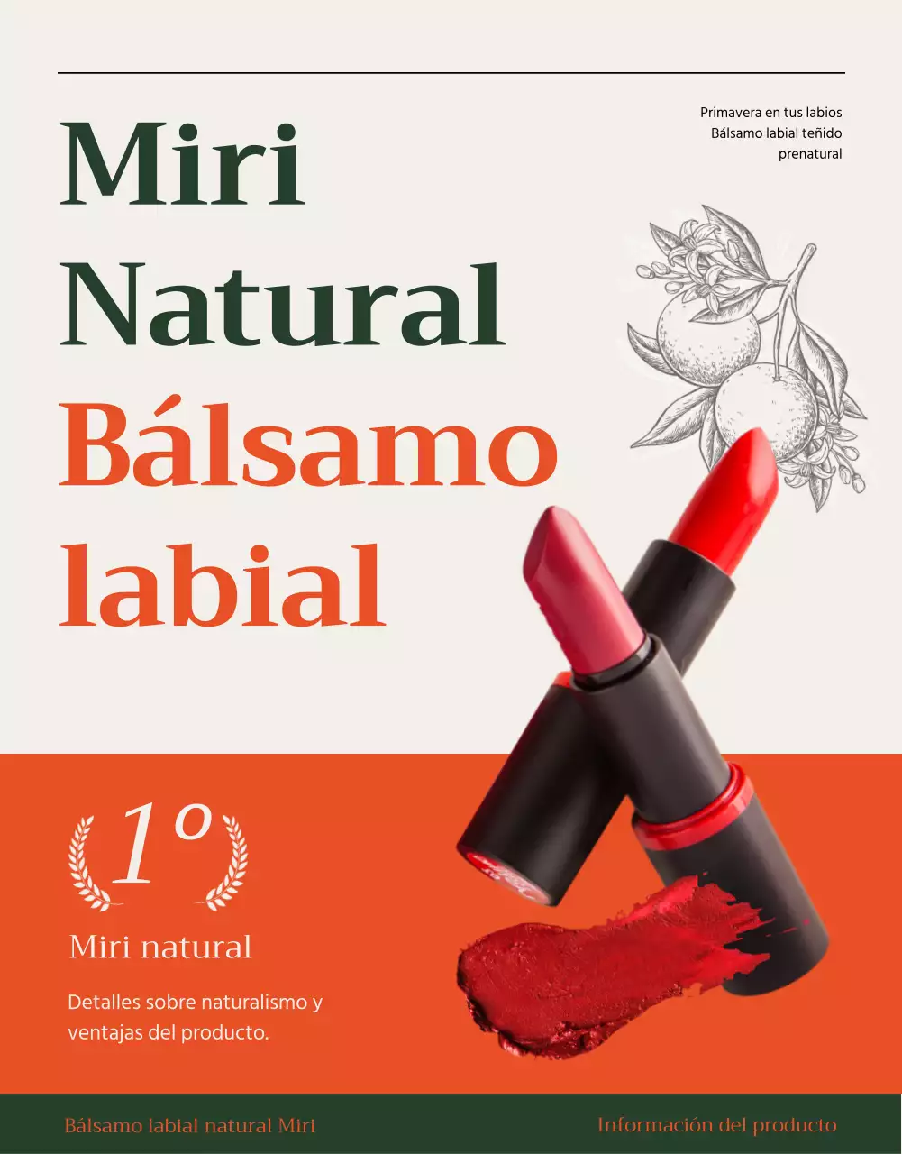 Promover un pintalabios moderno beige