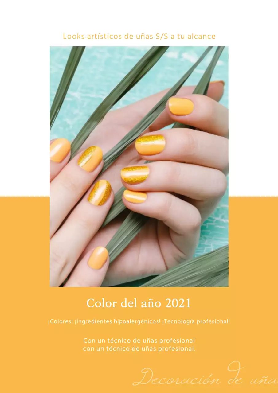 Promover el nail art naranja como tendencia de color para el verano