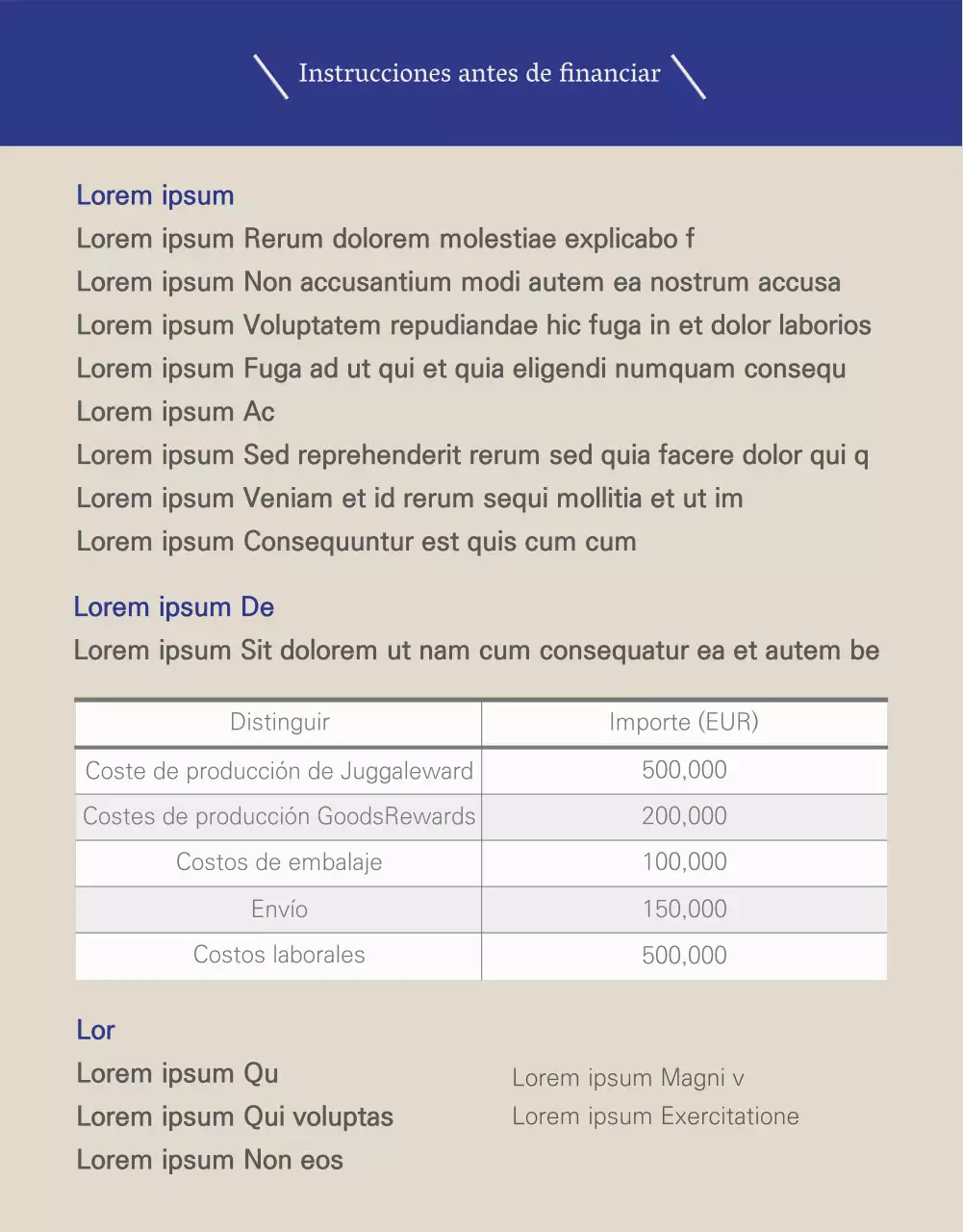Fondos para palillos en azul marino y beige