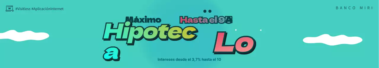 Hipoteca azul claro y rosa gif animado video banner