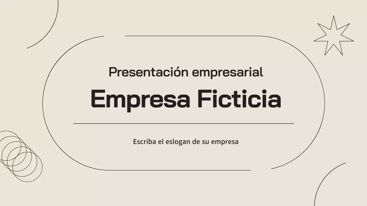 Un sencillo perfil de empresa en beige
