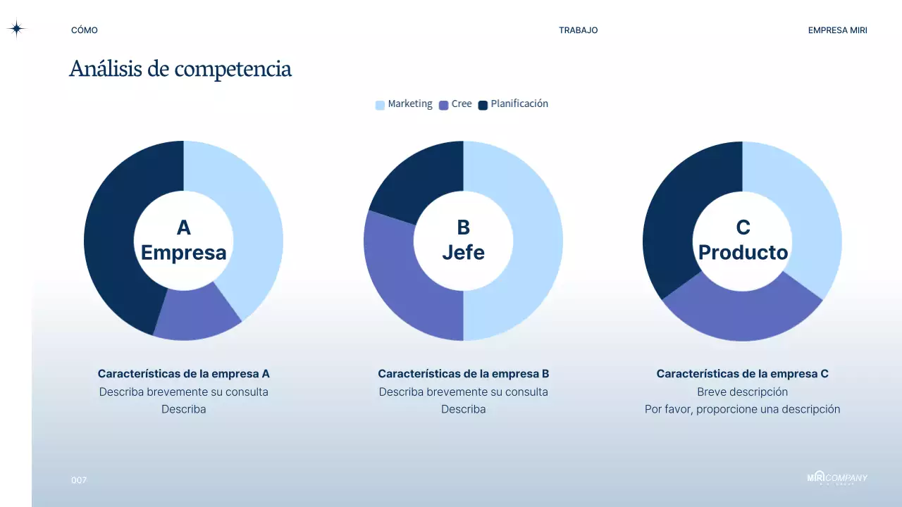 Propuesta de PT empresarial moderno en azul marino