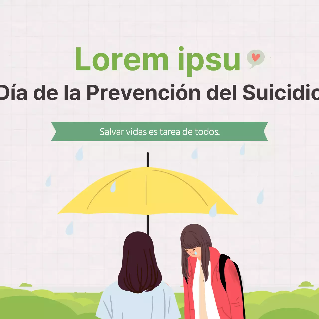 Duclass Tarjeta del Día Mundial para la Prevención del SuicidioNoticias Diseño