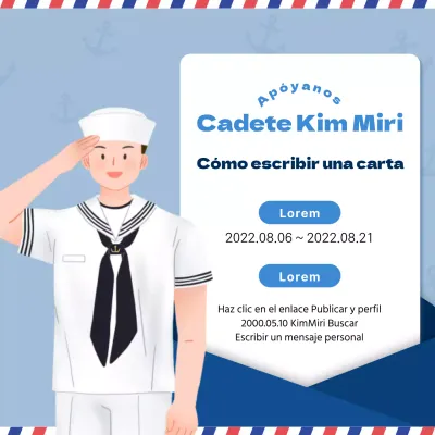 Así se escribe una carta naval en tonos azules