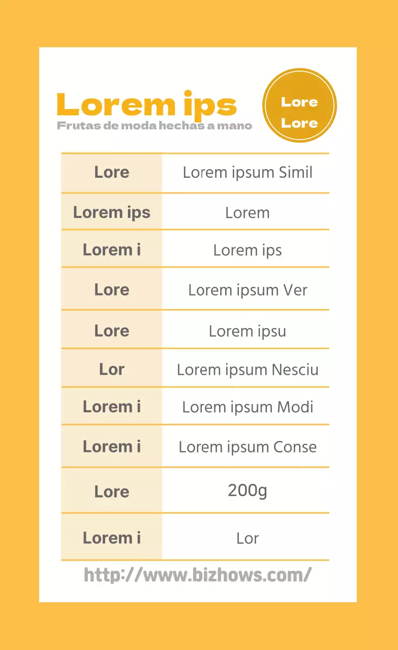 Etiqueta informativa azul de la fruta de la pasión