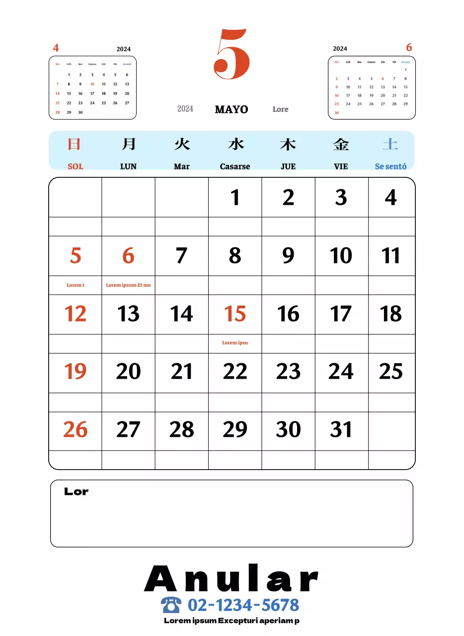 Posavasos retro rojo y azul calendario de recuerdos