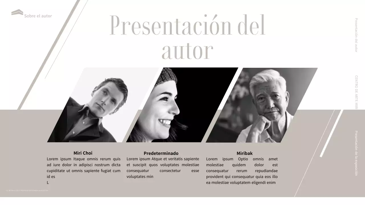 Una introducción a una lujosa exposición museística en negro y beige