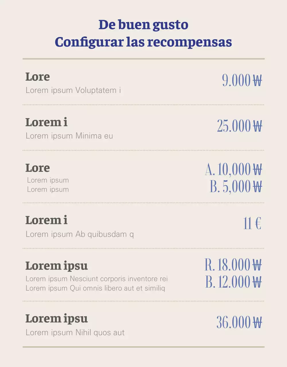 Fondos para palillos en azul marino y beige